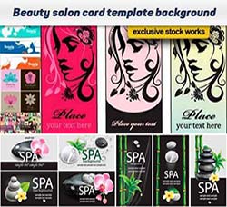 美容保健行业专用素材：Beauty salon card template vector background